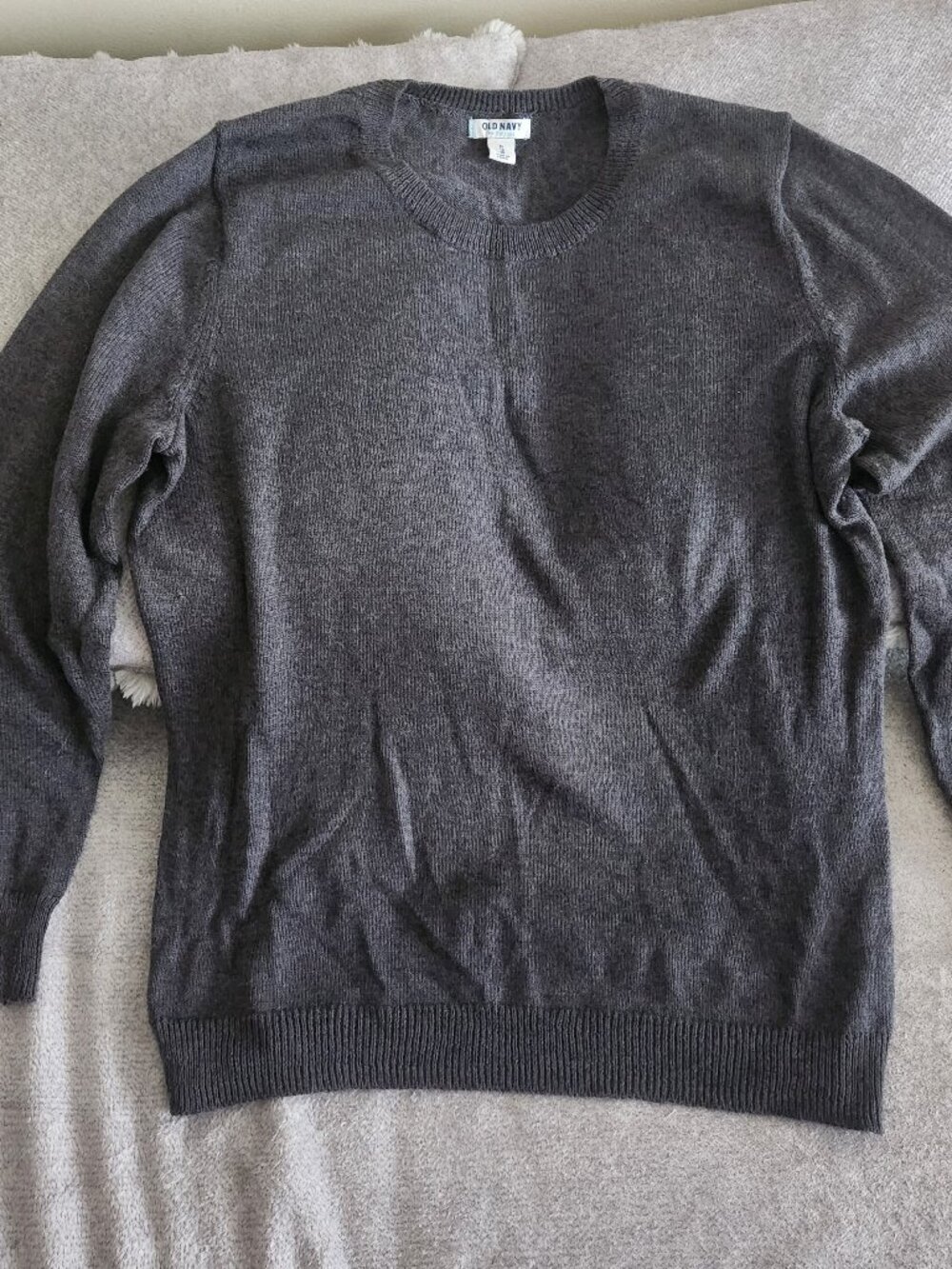 Old Navy Men's Charcoal Gray Crewneck Knit Sweater Pullover - Size XL